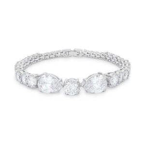 17.6 Ct Rosegold Tennis Bracelet with Shimmering Round CZ